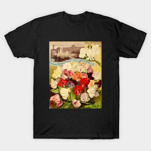 Sweet Peas Vintage Poster T-Shirt by StacyDDDD